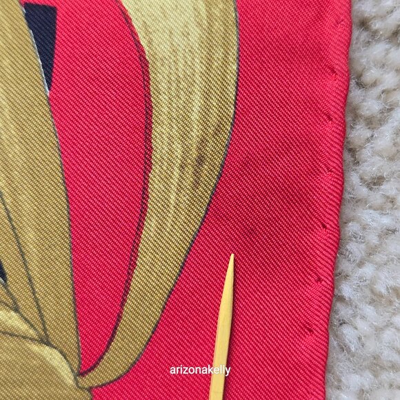 Salvatore Ferragamo Silk Scarf Big Cats Lion Tiger Fox Bird Leopard Floral - Picture 7 of 14